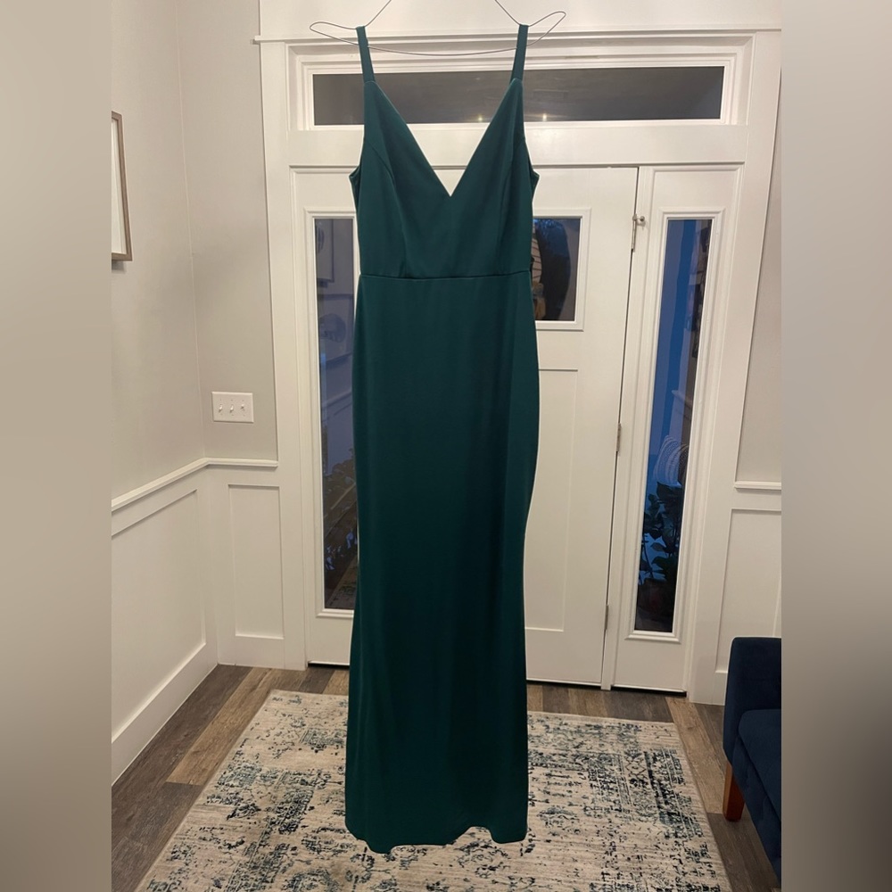 Green evening gown